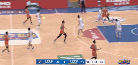 🔥王哲林6分 上海投篮命中率接近7成 首节战罢41-17大比分领先宁波